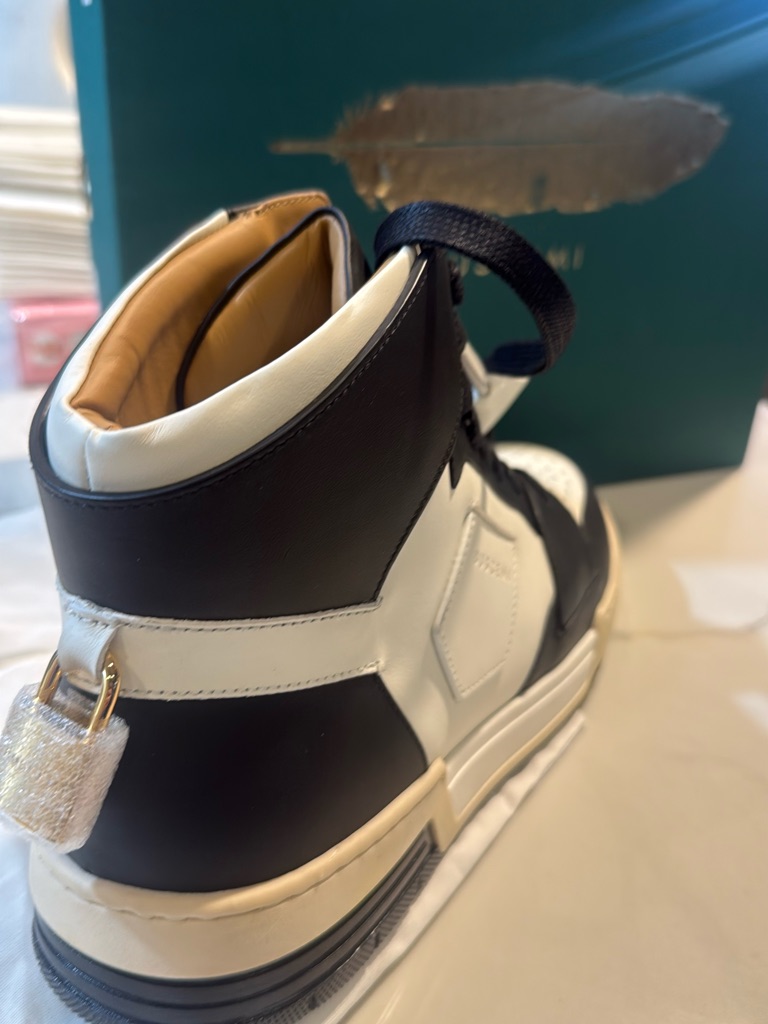 Buscemi High-Top Men’s Fashion Sneaker In Black & White
